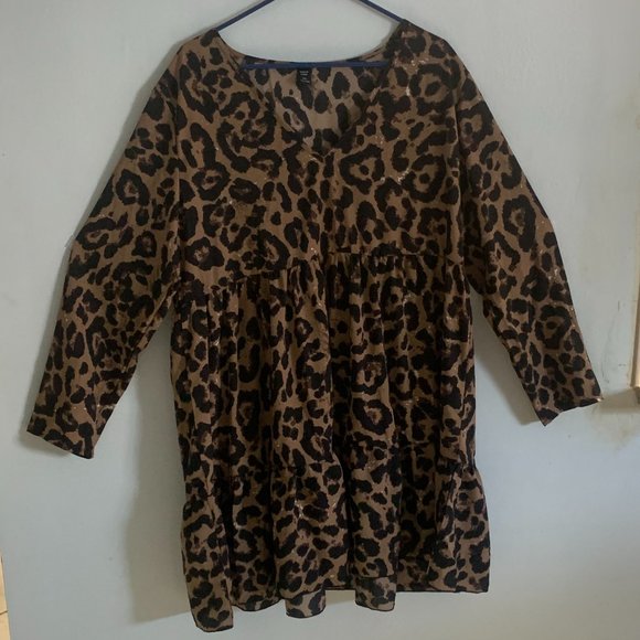 SHEIN Tops - SHEIN  Plus Leopard Print Tunic - NWOT